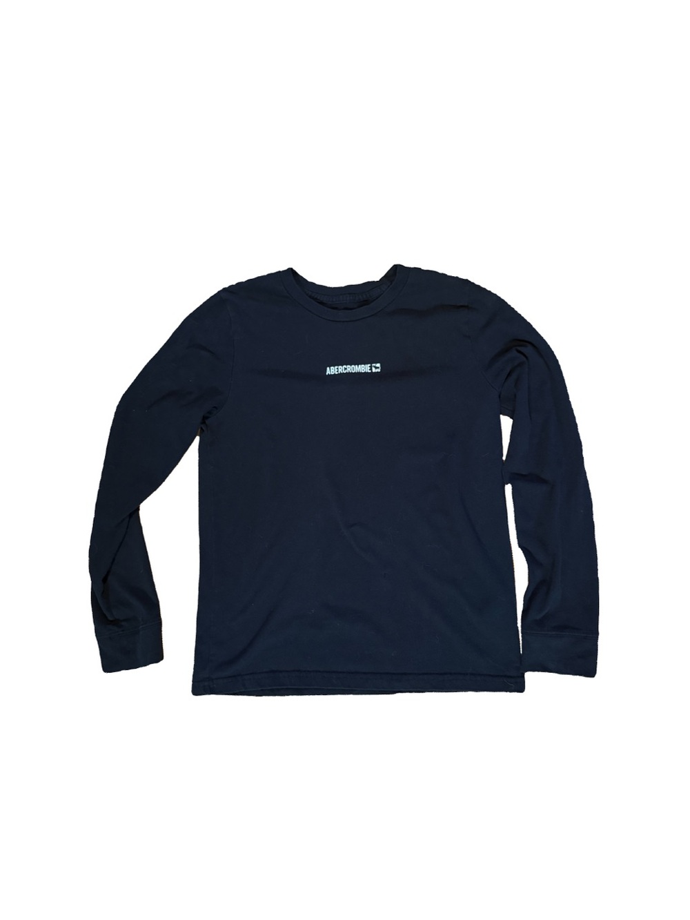 Abercrombie & Fitch Kids Black Long Sleeve Crewneck Tee with Chest Logo 11/12